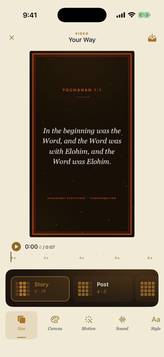 Creating a short Scripture video